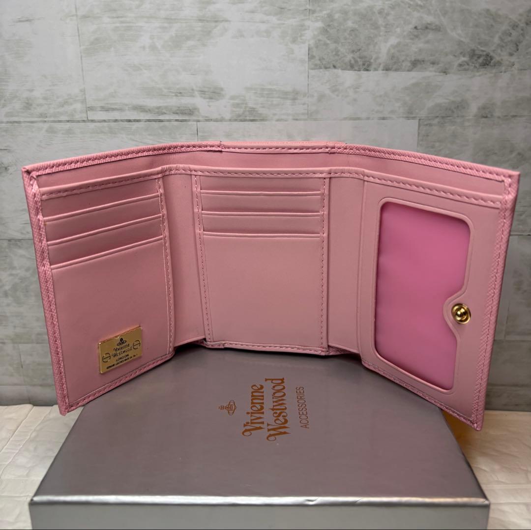 大人気ピンク！ヴィヴィアン・ウエストウッド スモールフレームウォレット ピンク