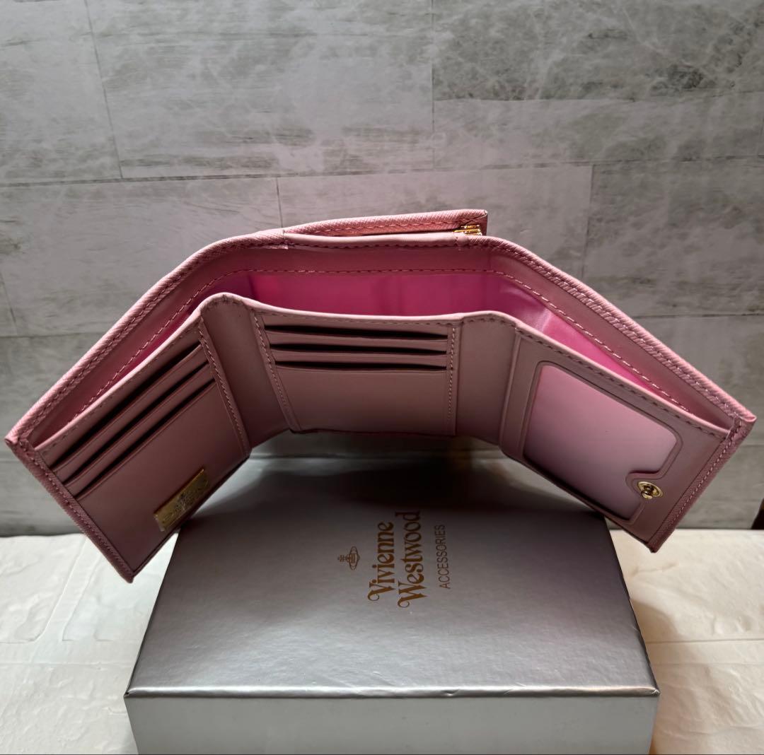 大人気ピンク！ヴィヴィアン・ウエストウッド スモールフレームウォレット ピンク