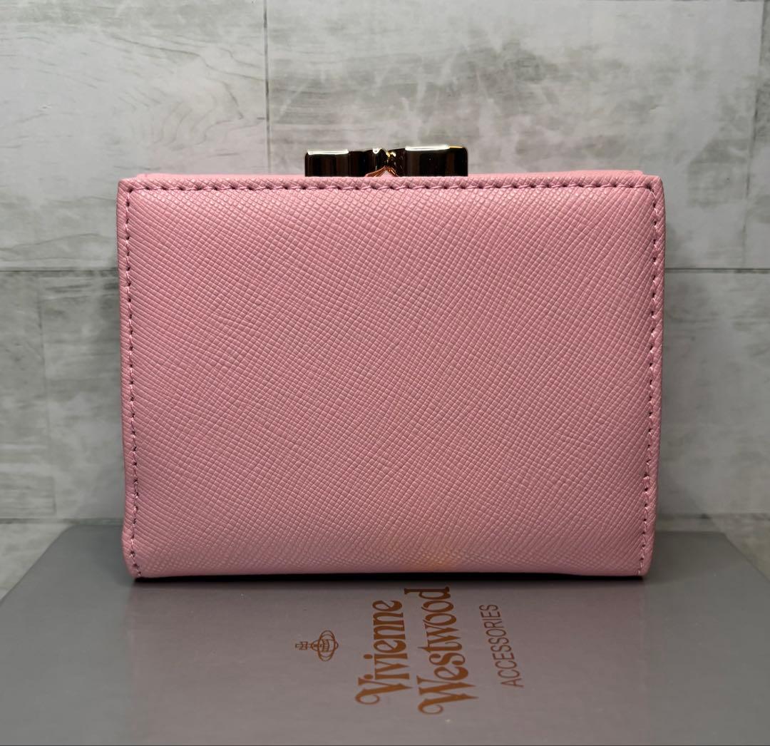 大人気ピンク！ヴィヴィアン・ウエストウッド スモールフレームウォレット ピンク