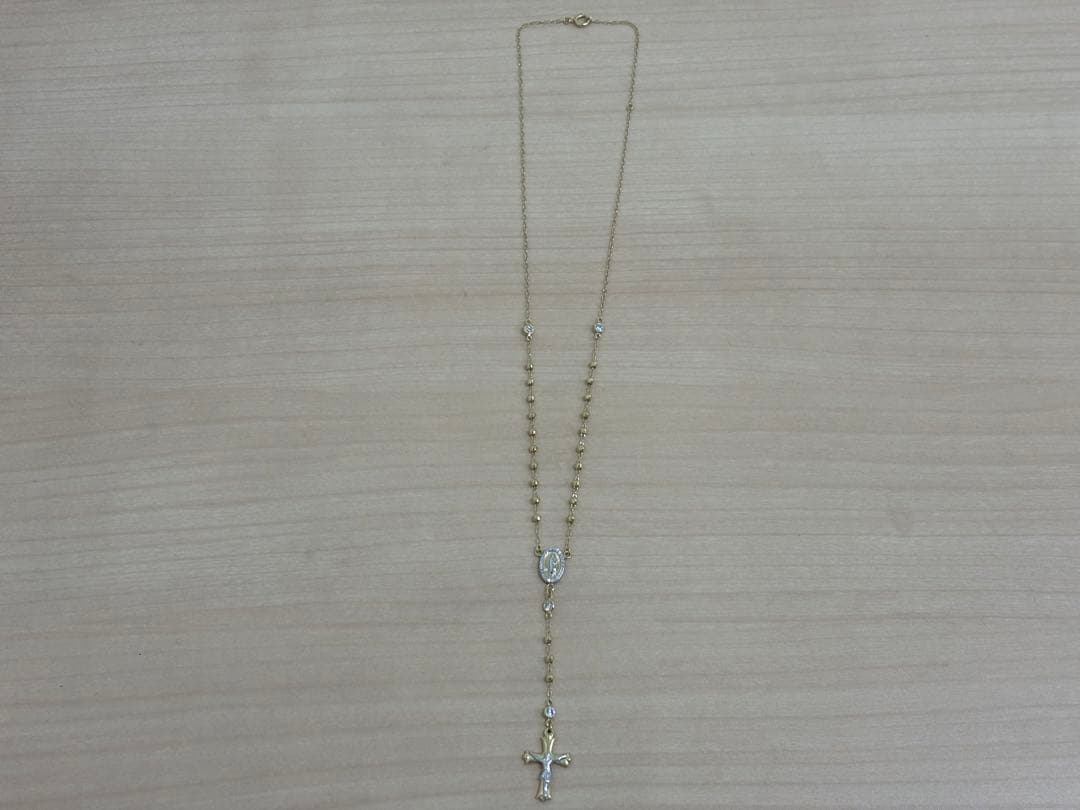 新品激安BRILLIANCE 10金K10YGロザリオゴールドネックレス46cm