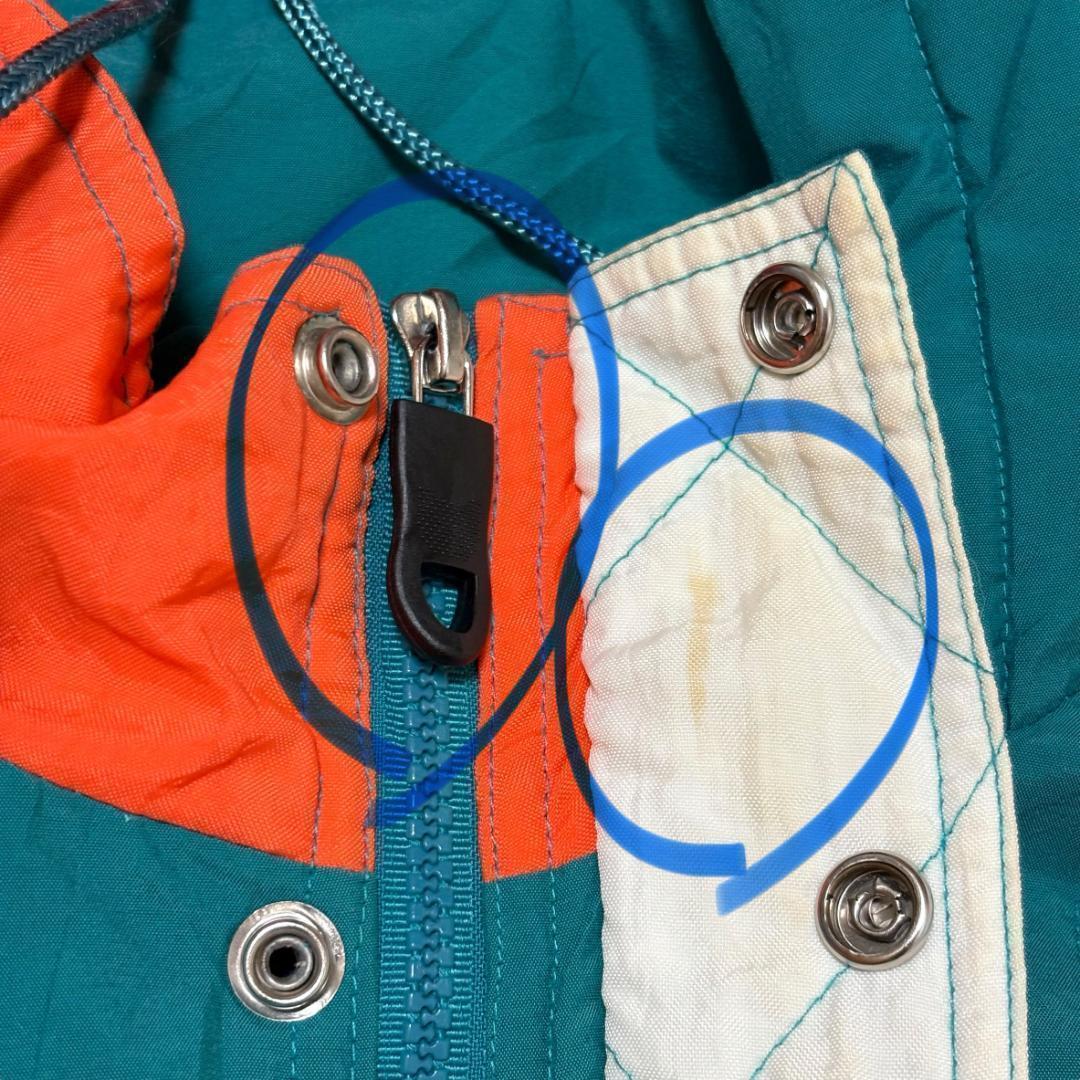 スターター NFLドルフィンズ ジップアップ 中綿ベンチジャケット USA企画L