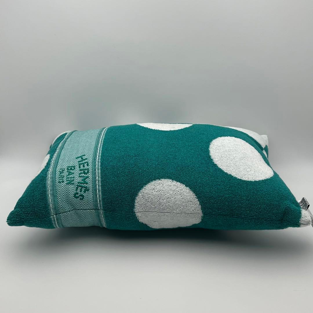 ⭐︎レア⭐︎エルメス ヨッティング ビーチ クッション ピロー 枕 ドット 水玉 緑