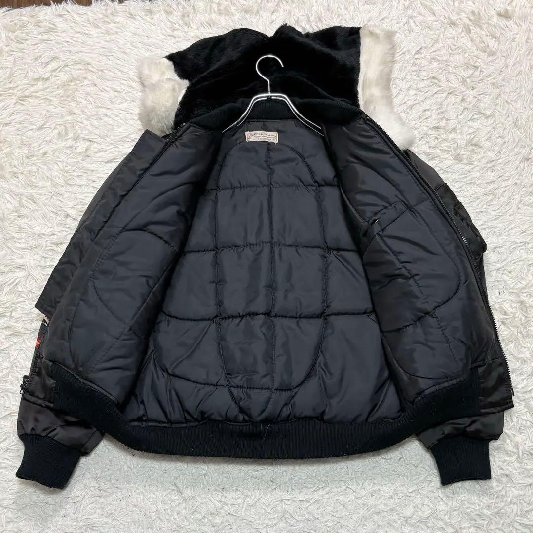 コリアン フード フライトジャケット ドラゴン US Sサイズ ブラック