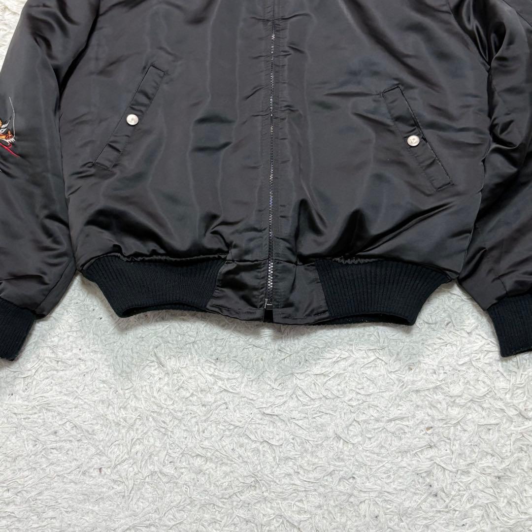 コリアン フード フライトジャケット ドラゴン US Sサイズ ブラック