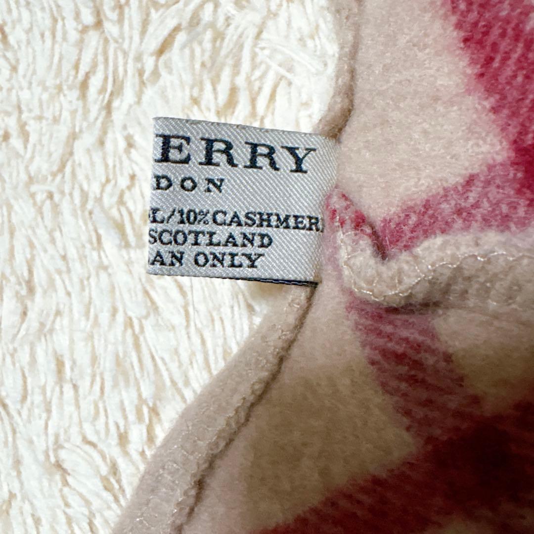 【レア✨️】バーバリー ウール カシミヤ ベージュ ノバチェック ポンチョ