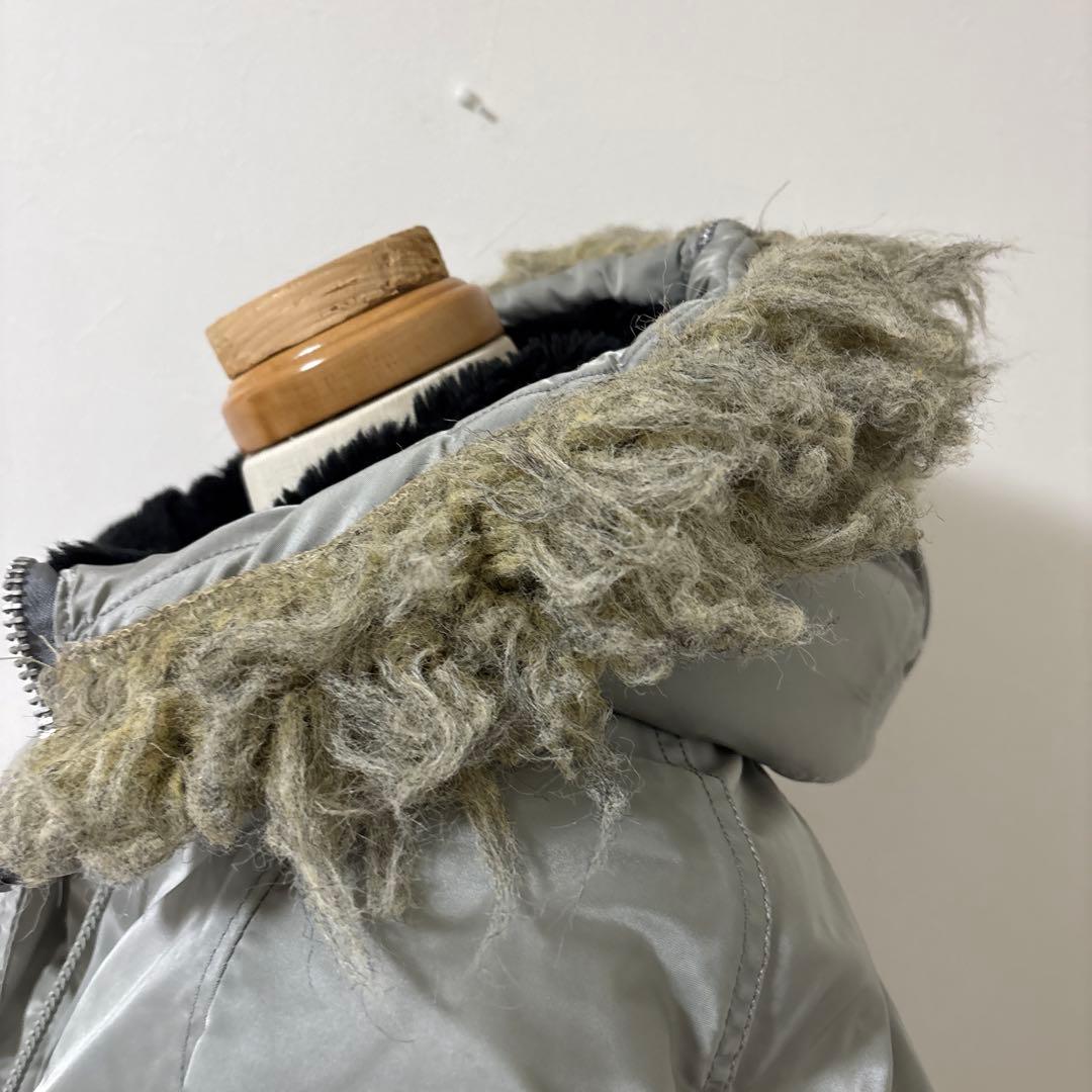 希少色シルバー90s USA製 ALPHA N-2B MEDIUM