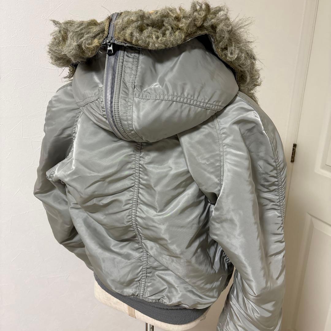 希少色シルバー90s USA製 ALPHA N-2B MEDIUM