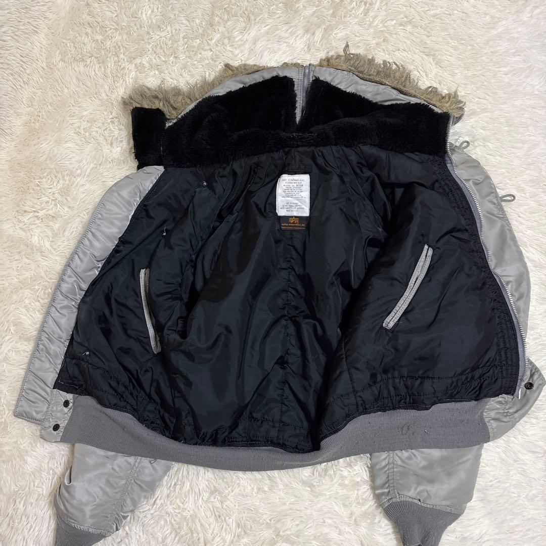 希少色シルバー90s USA製 ALPHA N-2B MEDIUM