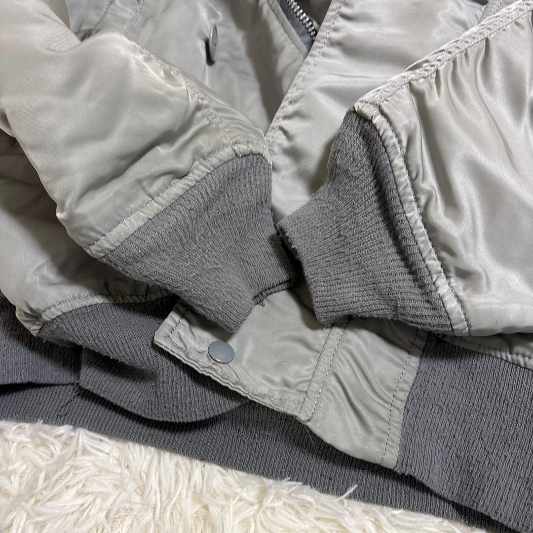 希少色シルバー90s USA製 ALPHA N-2B MEDIUM