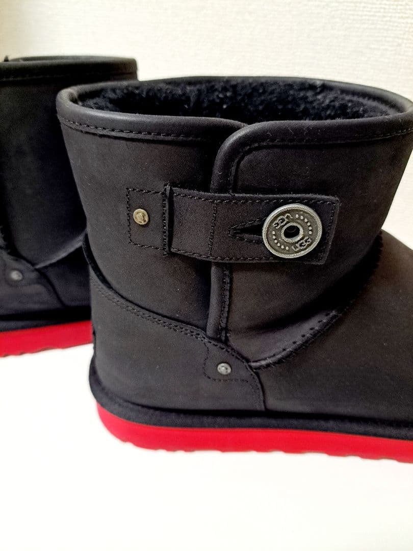 美品【UGG】アグ ブラック 黒 ショートブーツ 赤ソール 29cm
