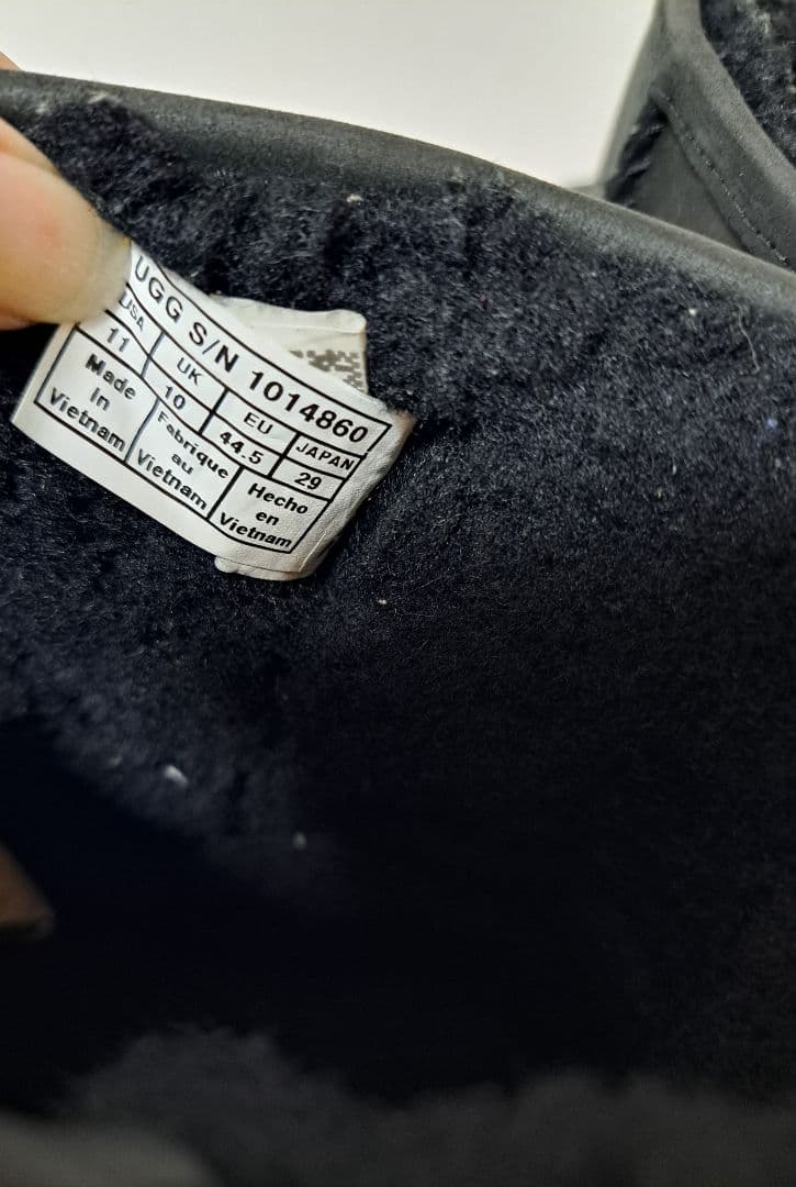 美品【UGG】アグ ブラック 黒 ショートブーツ 赤ソール 29cm