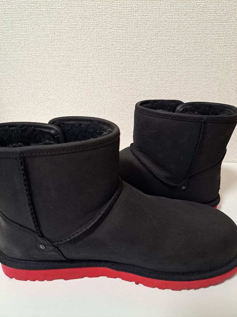 美品【UGG】アグ ブラック 黒 ショートブーツ 赤ソール 29cm