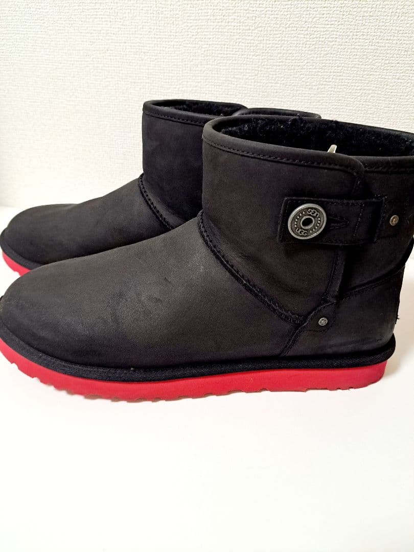 美品【UGG】アグ ブラック 黒 ショートブーツ 赤ソール 29cm