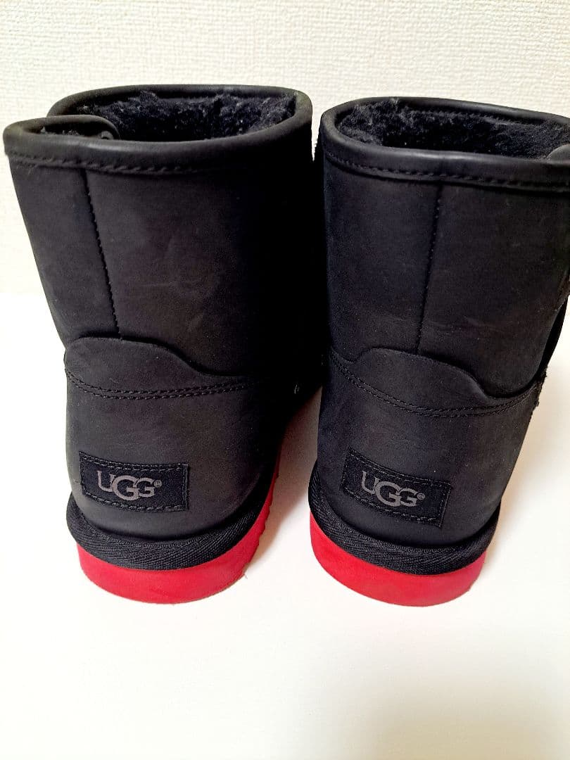 美品【UGG】アグ ブラック 黒 ショートブーツ 赤ソール 29cm