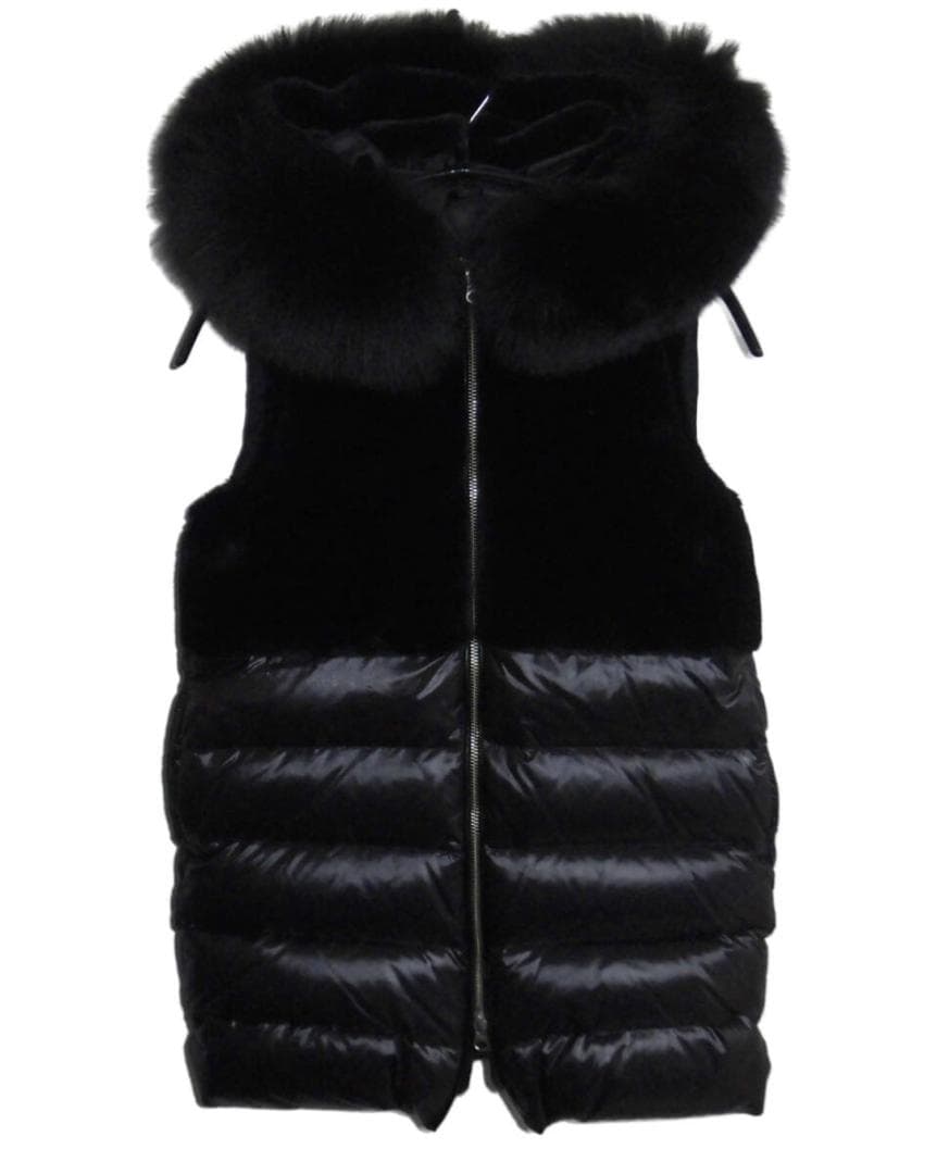 sheller FOX シェリエ フォックス フード付 ダウンベスト FREE