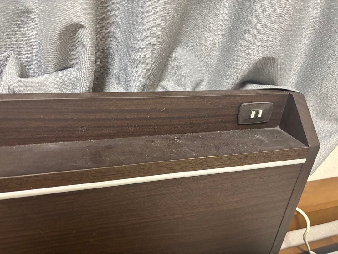 【引取希望】【高崎市】ニトリ セミダブルベッドフレーム 収納・コンセント付き