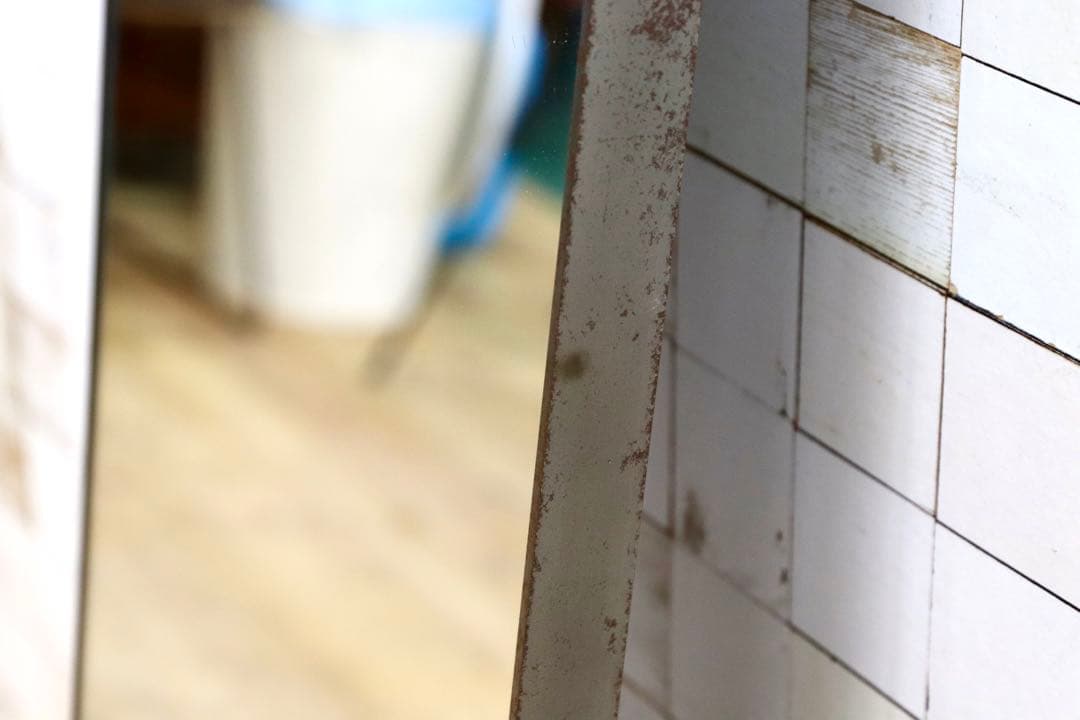 GMHK820○アイアンフレーム インダストリアル ミラー 姿見 鏡 ヴィンテー