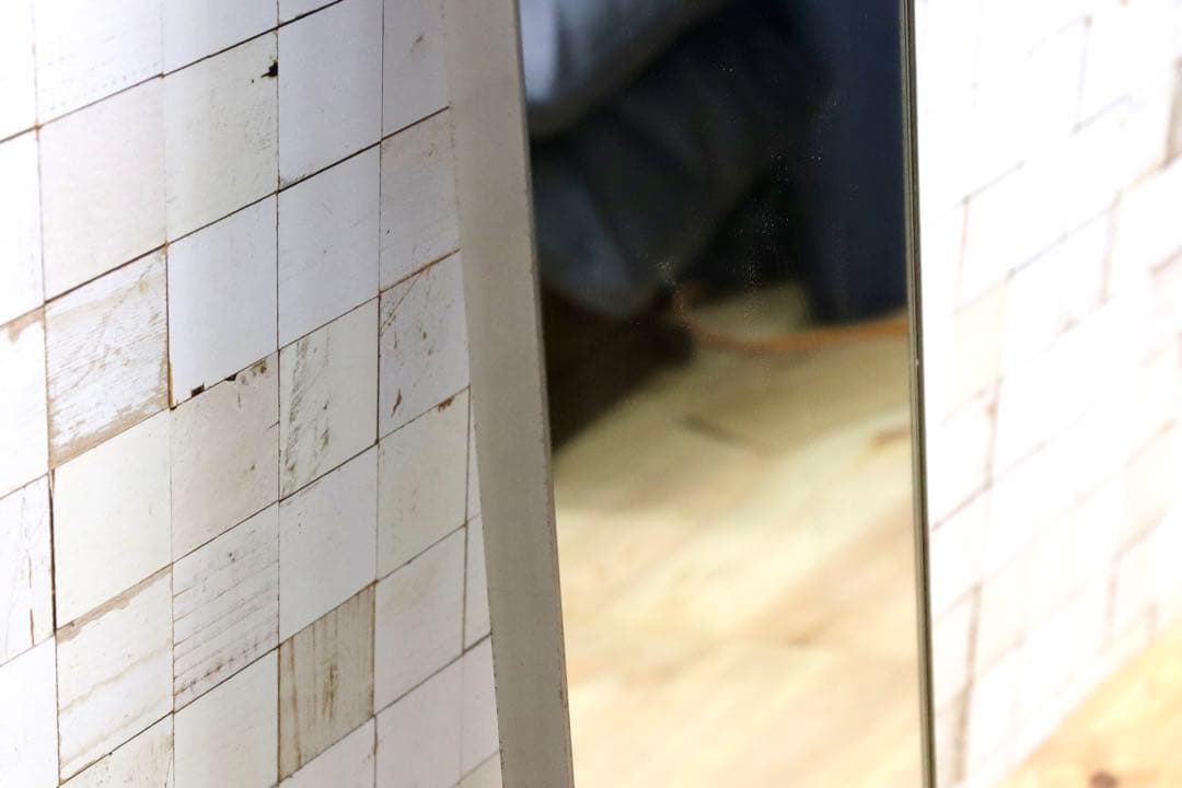 GMHK820○アイアンフレーム インダストリアル ミラー 姿見 鏡 ヴィンテー