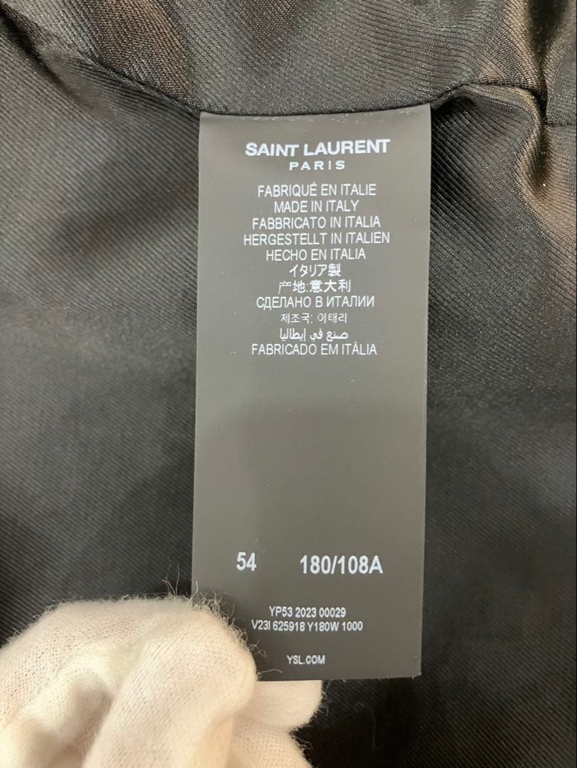 SAINT LAURENT バックロゴテディジャケットブルゾン