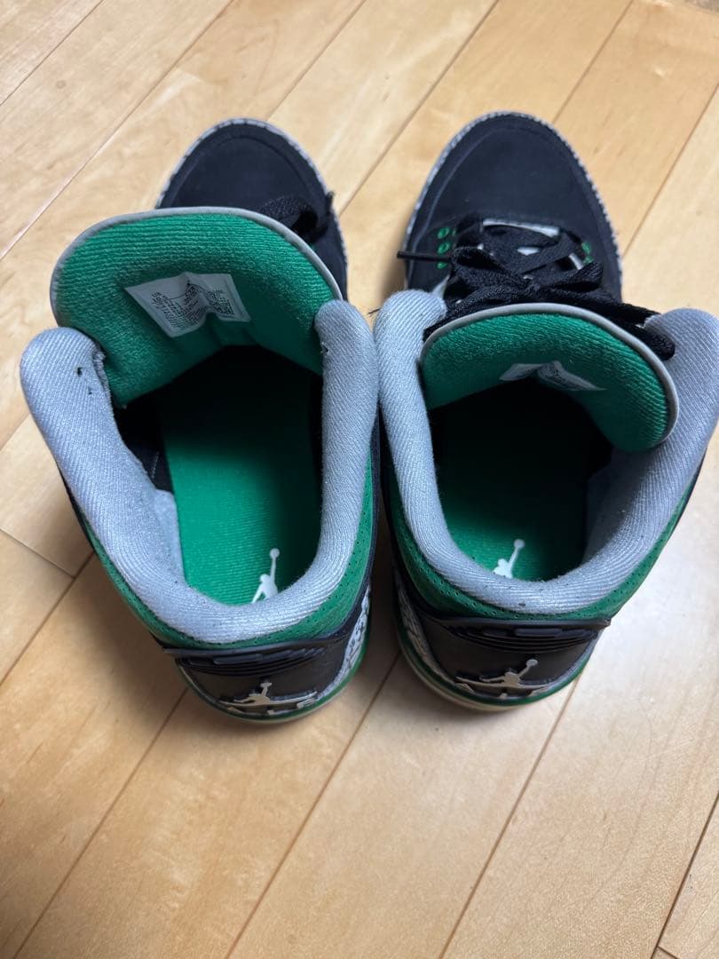 Air Jordan 3 ブラック/グレー/グリーン