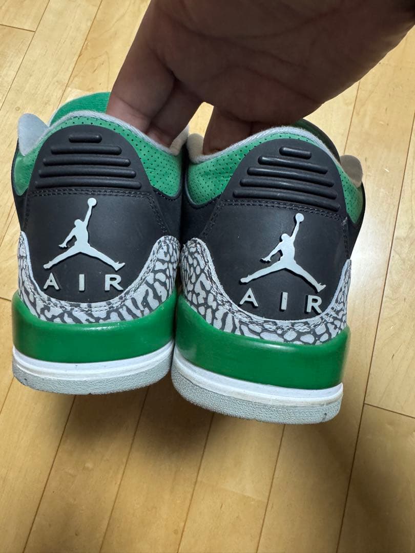 Air Jordan 3 ブラック/グレー/グリーン