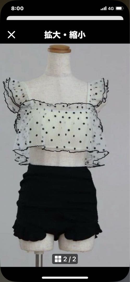 riliドットチュール2wey水着