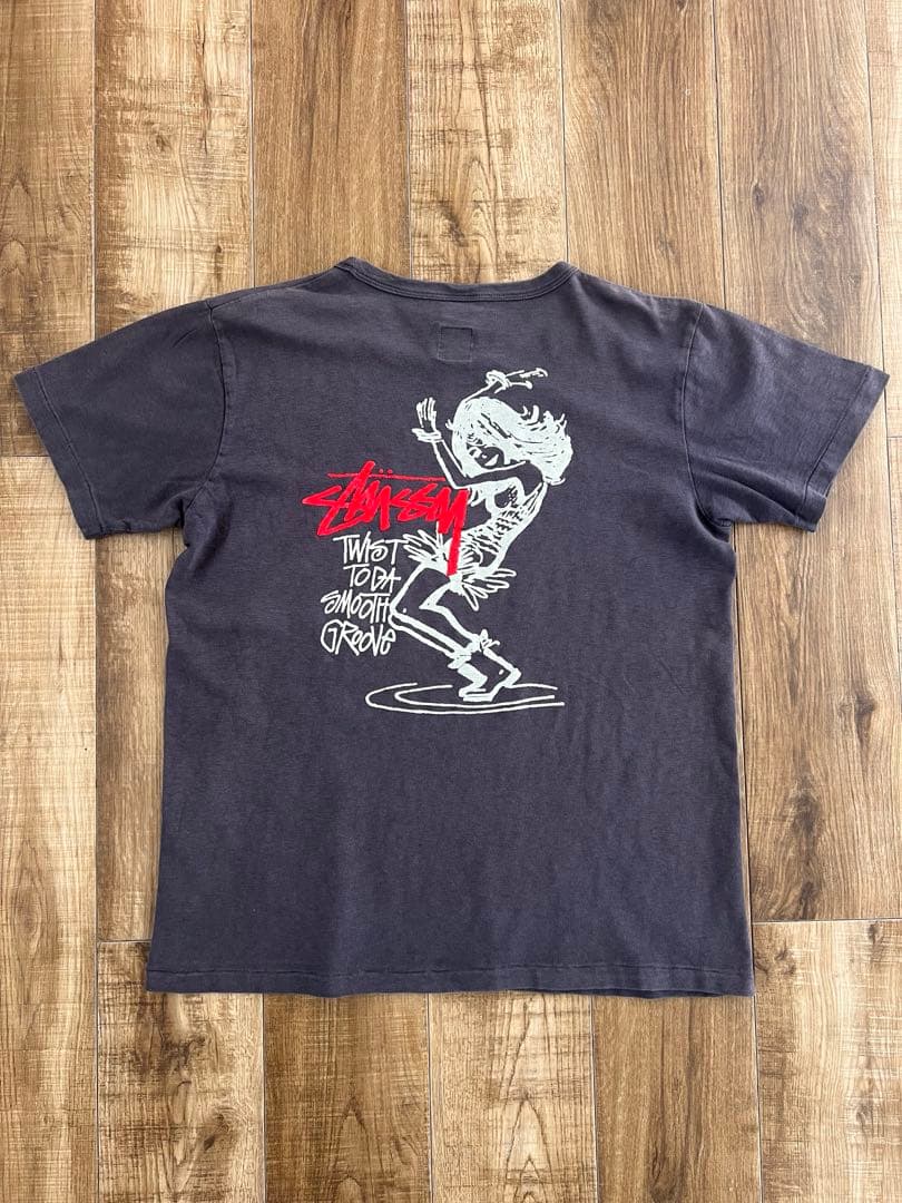 ステューシー チャンピオン コラボ Tシャツ ツイストガール L USA製