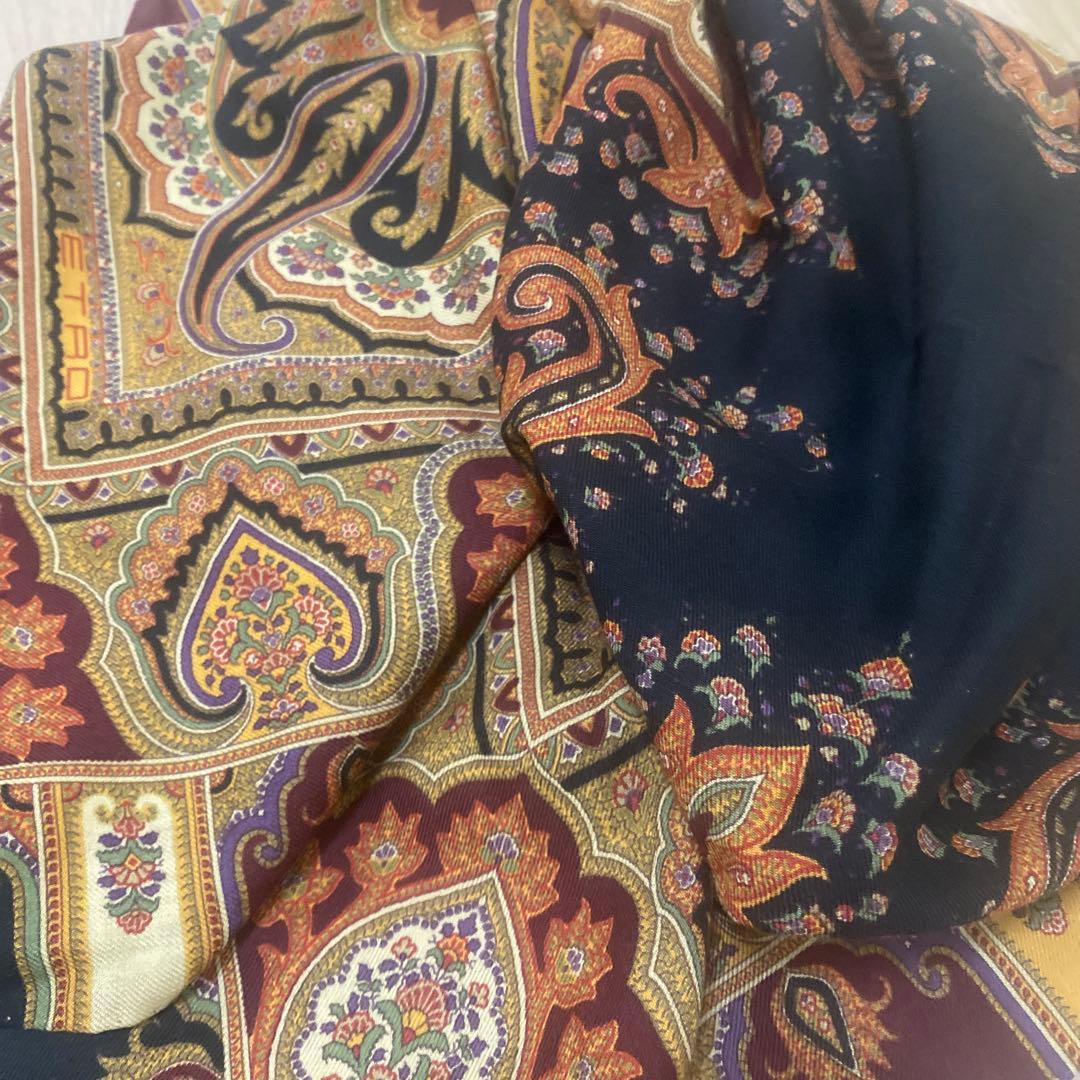 【最終価格】ETRO 大判ペイズリー柄 ストール/ショール　タグ付きイタリア製