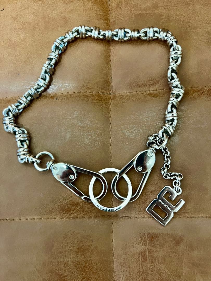 DOLCE&GABBANA ロゴチャーム＆キーリング付き ウォレット チェーン