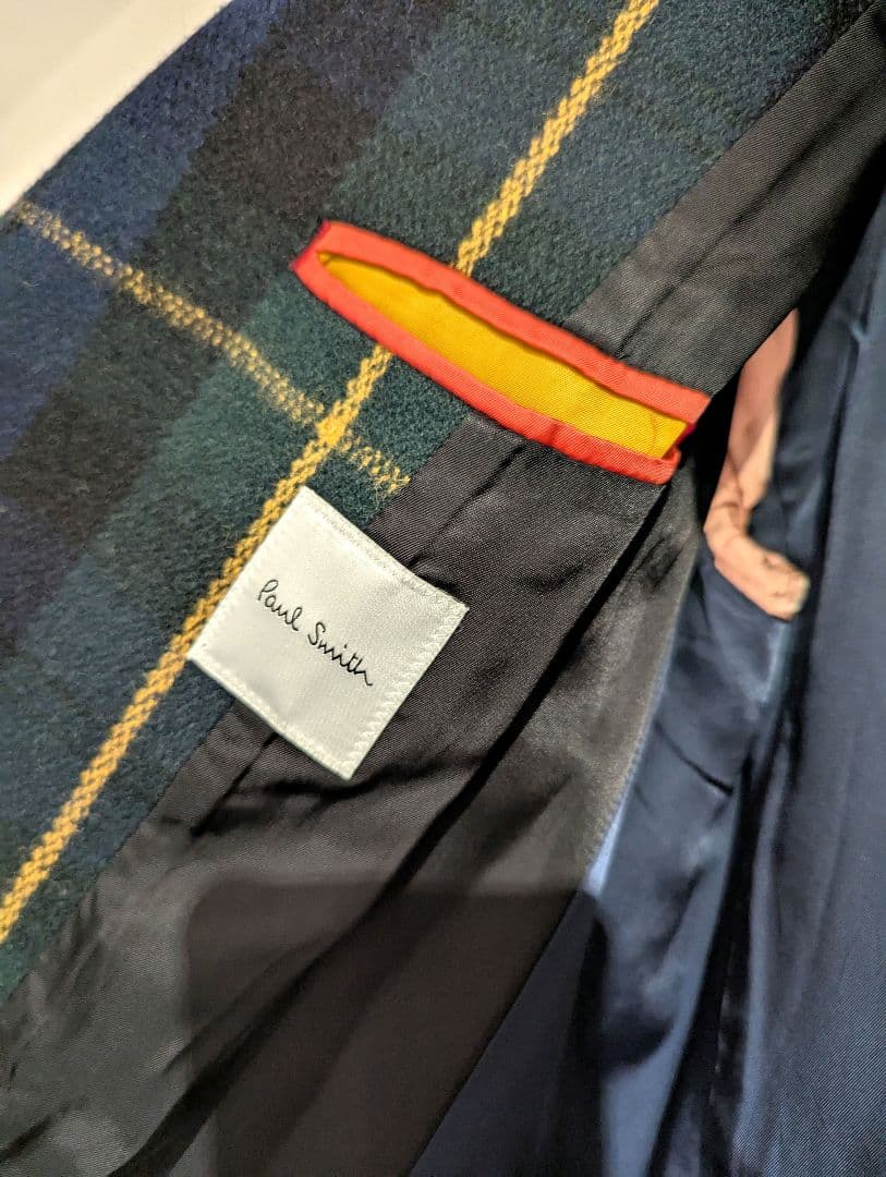 Paul Smith ポールスミス チェスターコート チェック40サイズ