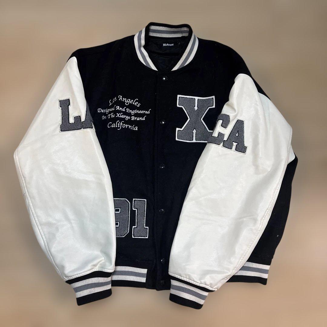 XLARGE スタジャン ネイビー/ホワイト XL 値下げ交渉可能です！