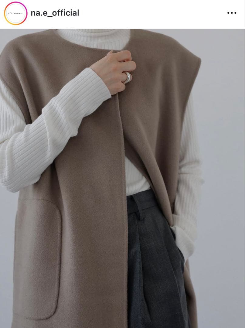 【Na.e 】ナエ即完売品 Handmade Wool Gilet エトープ