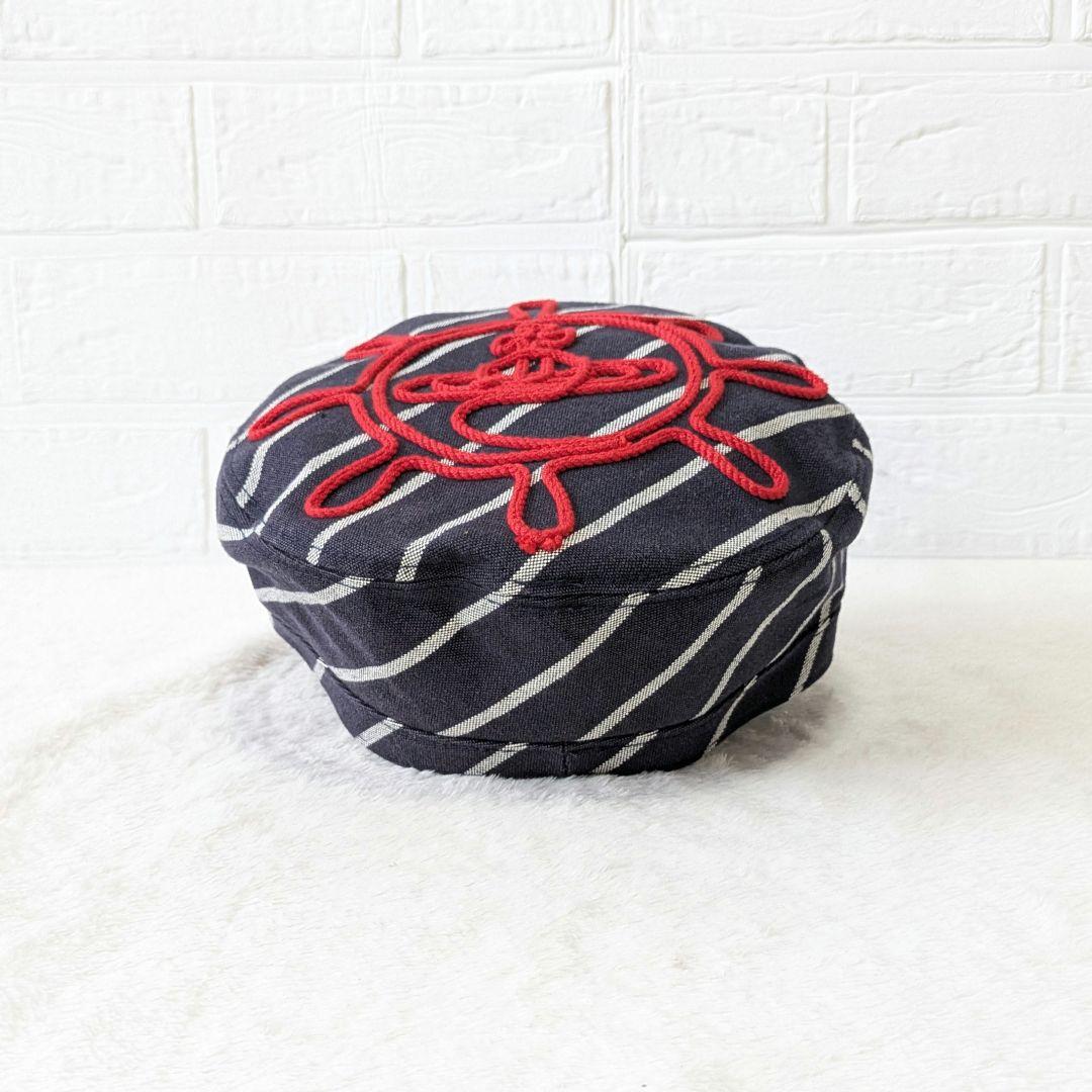 ✨希少✨ヴィヴィアン・ウエストウッド オーブ刺繍 ボーダー キャスケット