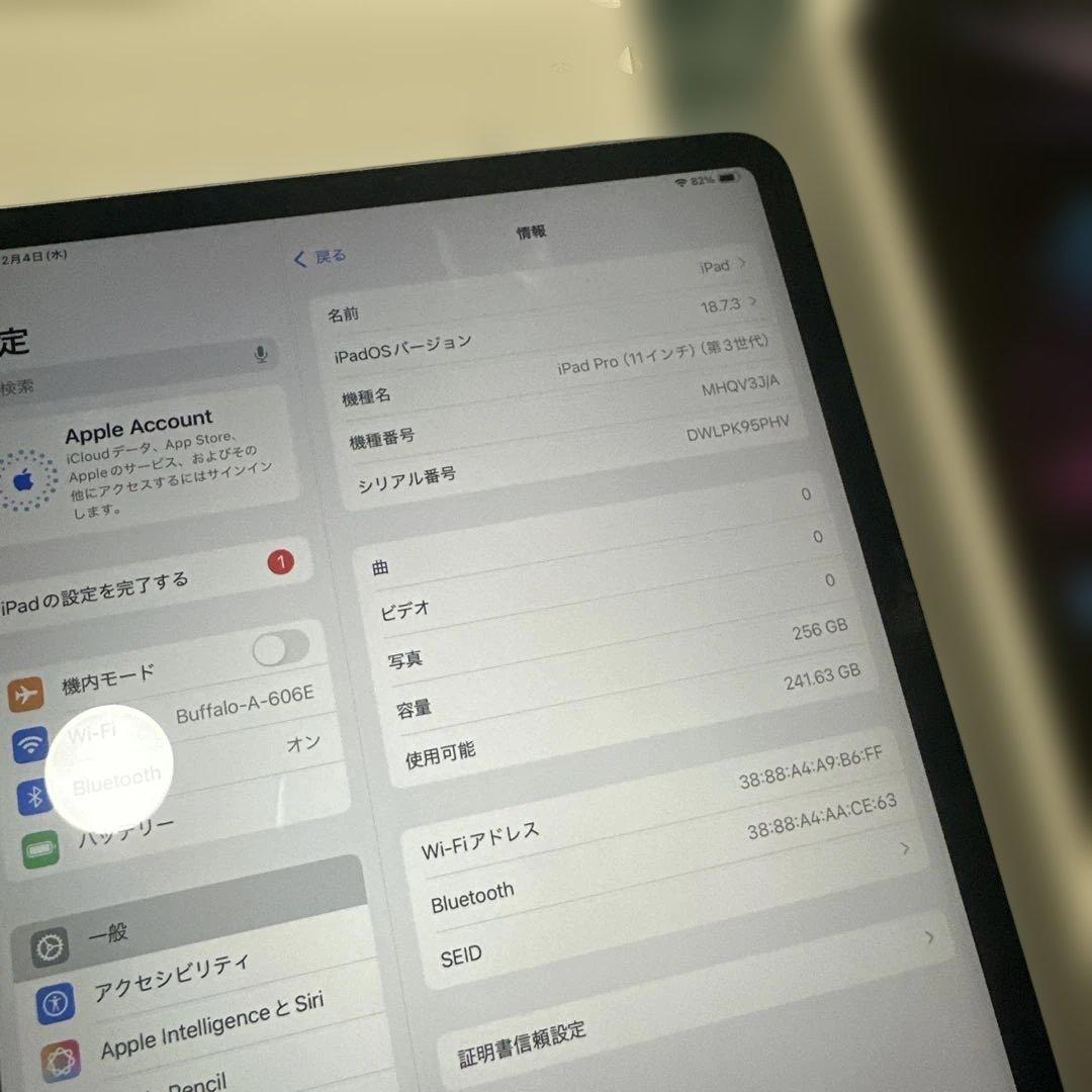 訳あり　Apple iPad Pro (11インチ) 第3世代 256GB