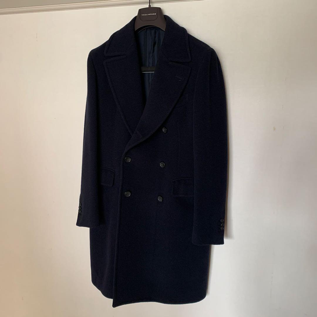 TAGLIATORE RICH アルパカウール ネイビー ダブルブレスト48
