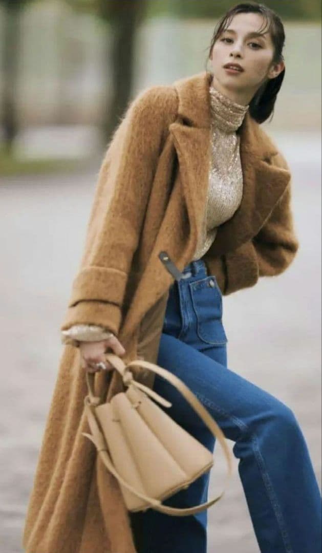 LOUNIE ブラウン ロングコート