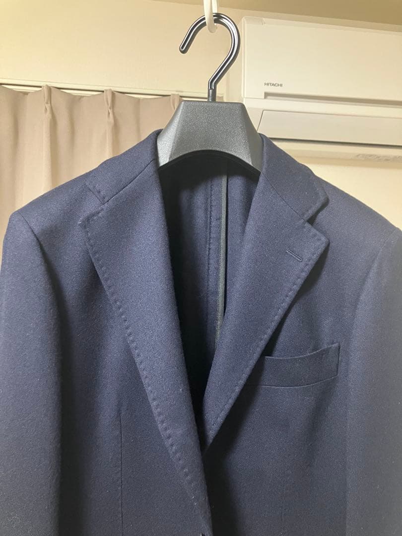 ロ*エ様 BEAMS F NEW EASY ネイビーブレザー 44【未使用に近い