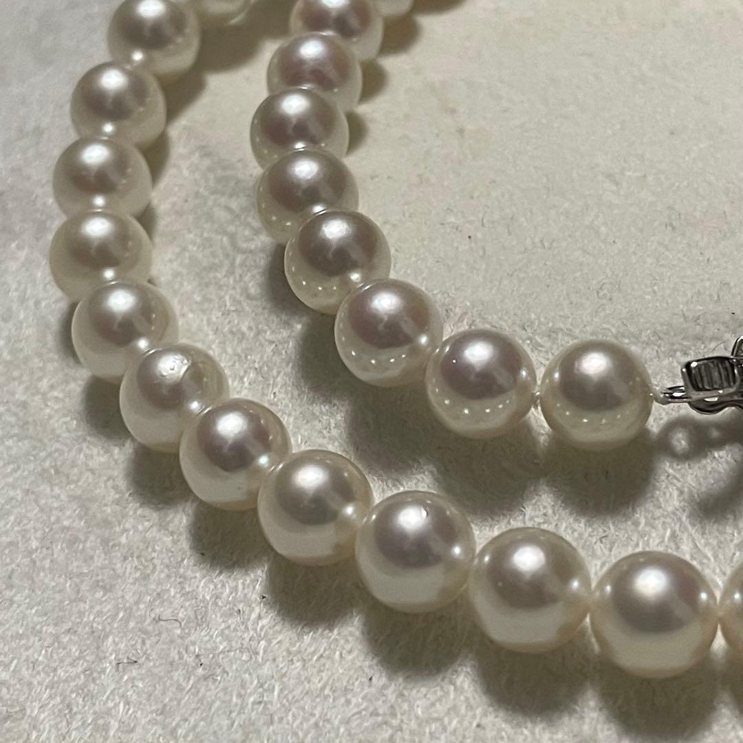 【テリ強✨美品】 あこや真珠 ネックレス 7.0-7.5 アコヤ パール 本真珠