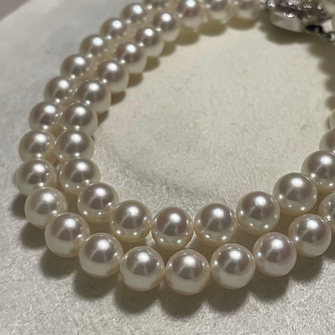 【テリ強✨美品】 あこや真珠 ネックレス 7.0-7.5 アコヤ パール 本真珠