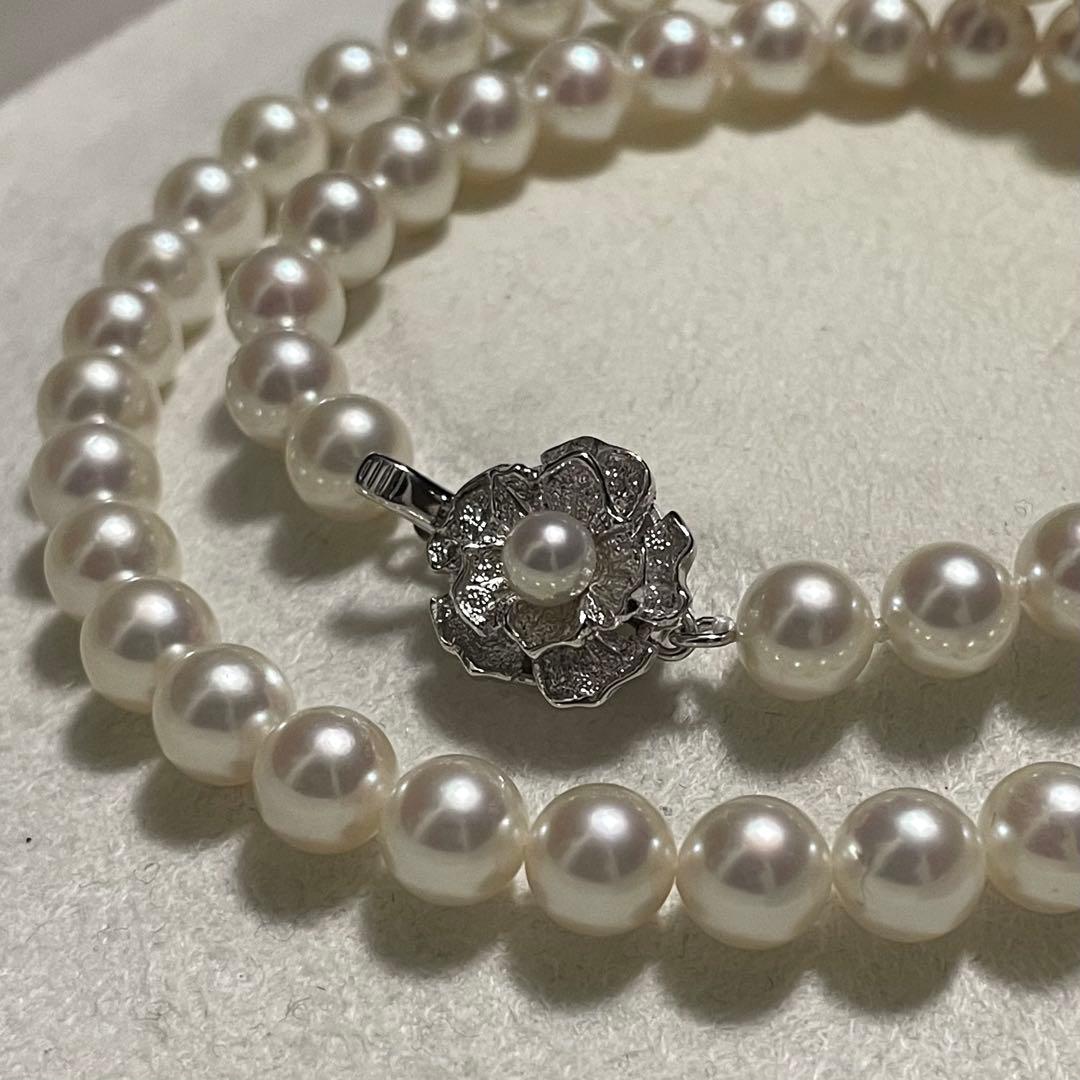 【テリ強✨美品】 あこや真珠 ネックレス 7.0-7.5 アコヤ パール 本真珠