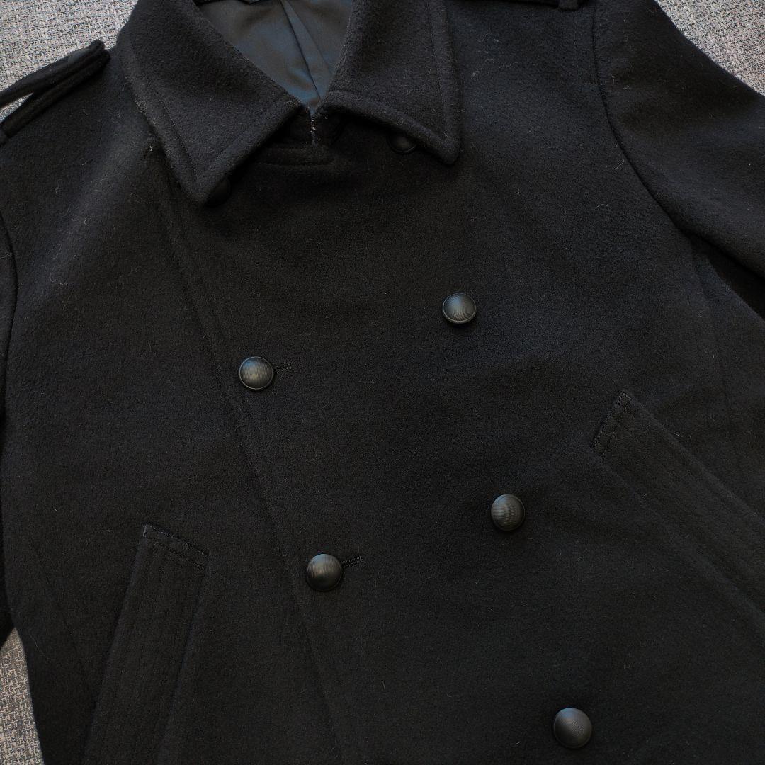 セオリー　メンズ　上質ウール　ピーコート　ブラック