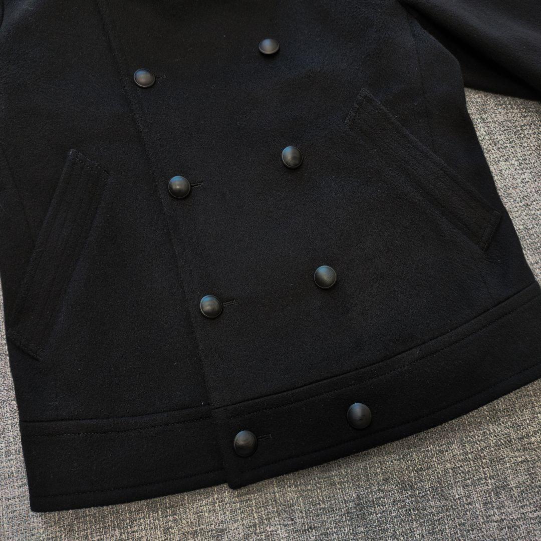 セオリー　メンズ　上質ウール　ピーコート　ブラック
