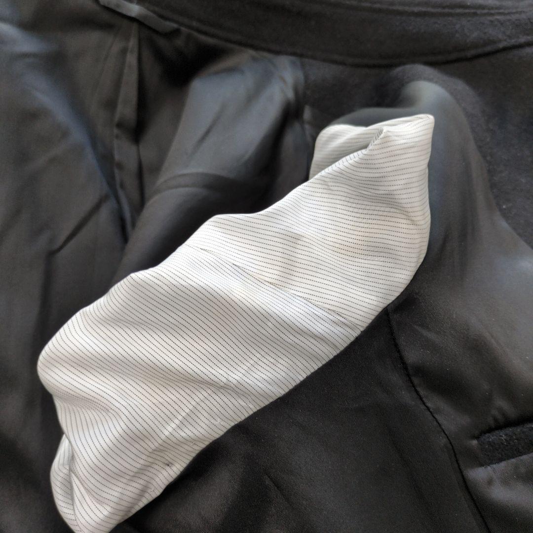 セオリー　メンズ　上質ウール　ピーコート　ブラック