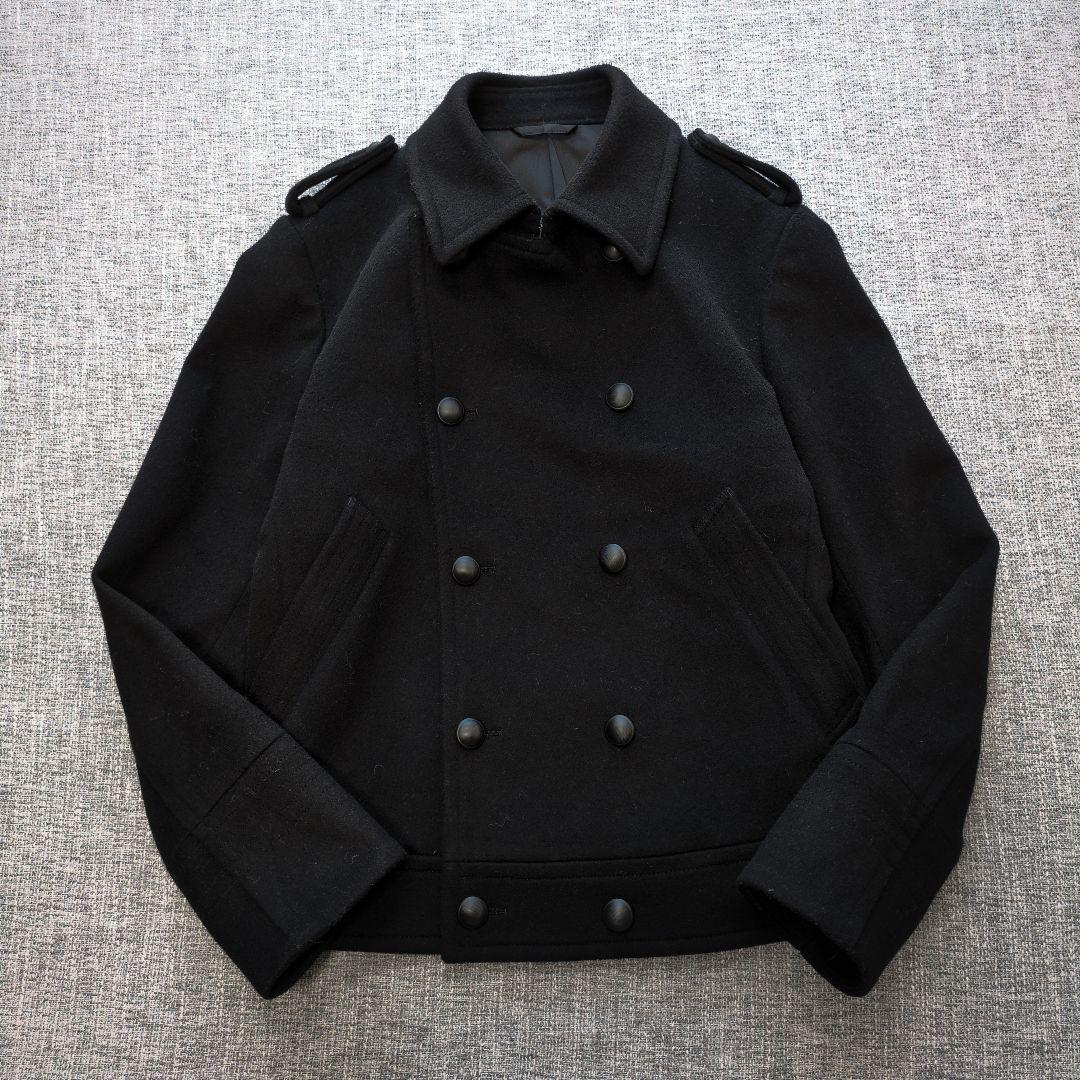 セオリー　メンズ　上質ウール　ピーコート　ブラック