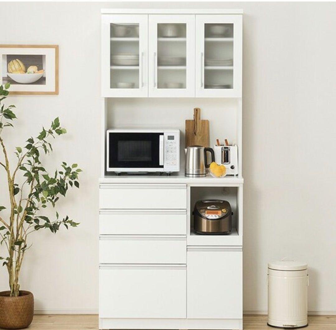 【美品】期間限定4月上旬までに発送！ニトリ食器棚 レジューム　90cm