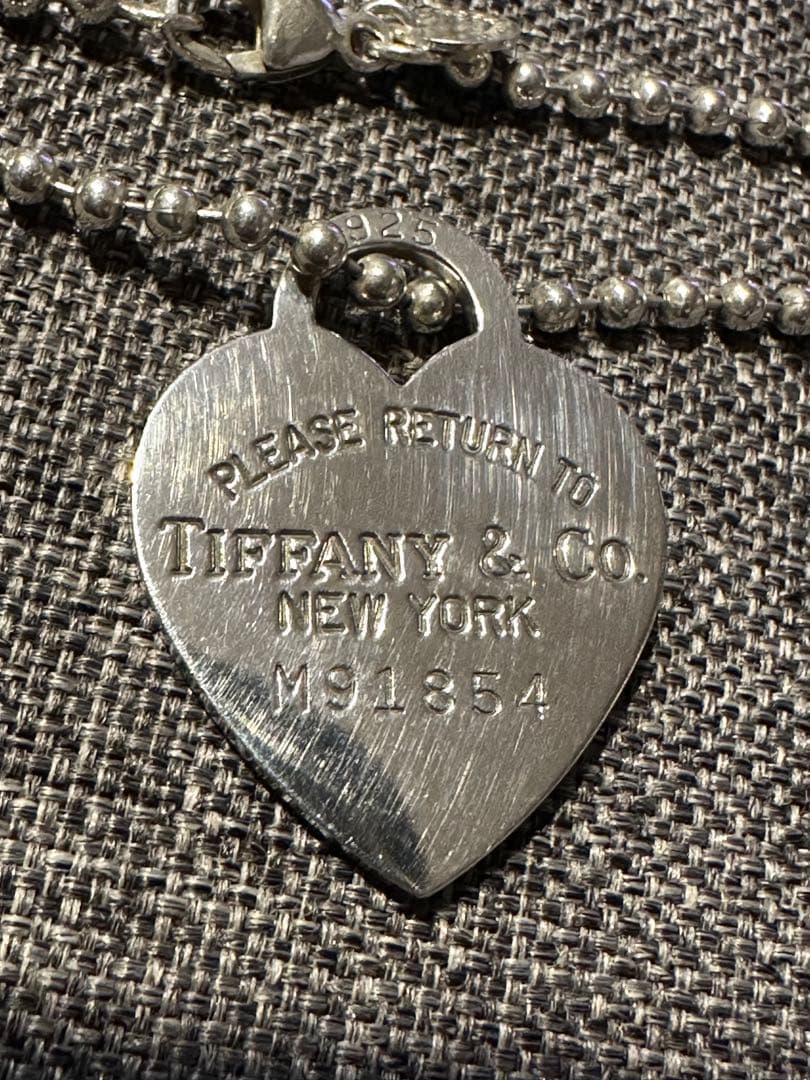 ティファニー　ネックレス　リターントゥ　ハート タグ　ロングボールチェーン