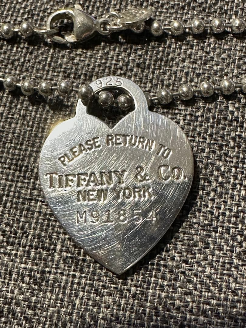 ティファニー　ネックレス　リターントゥ　ハート タグ　ロングボールチェーン