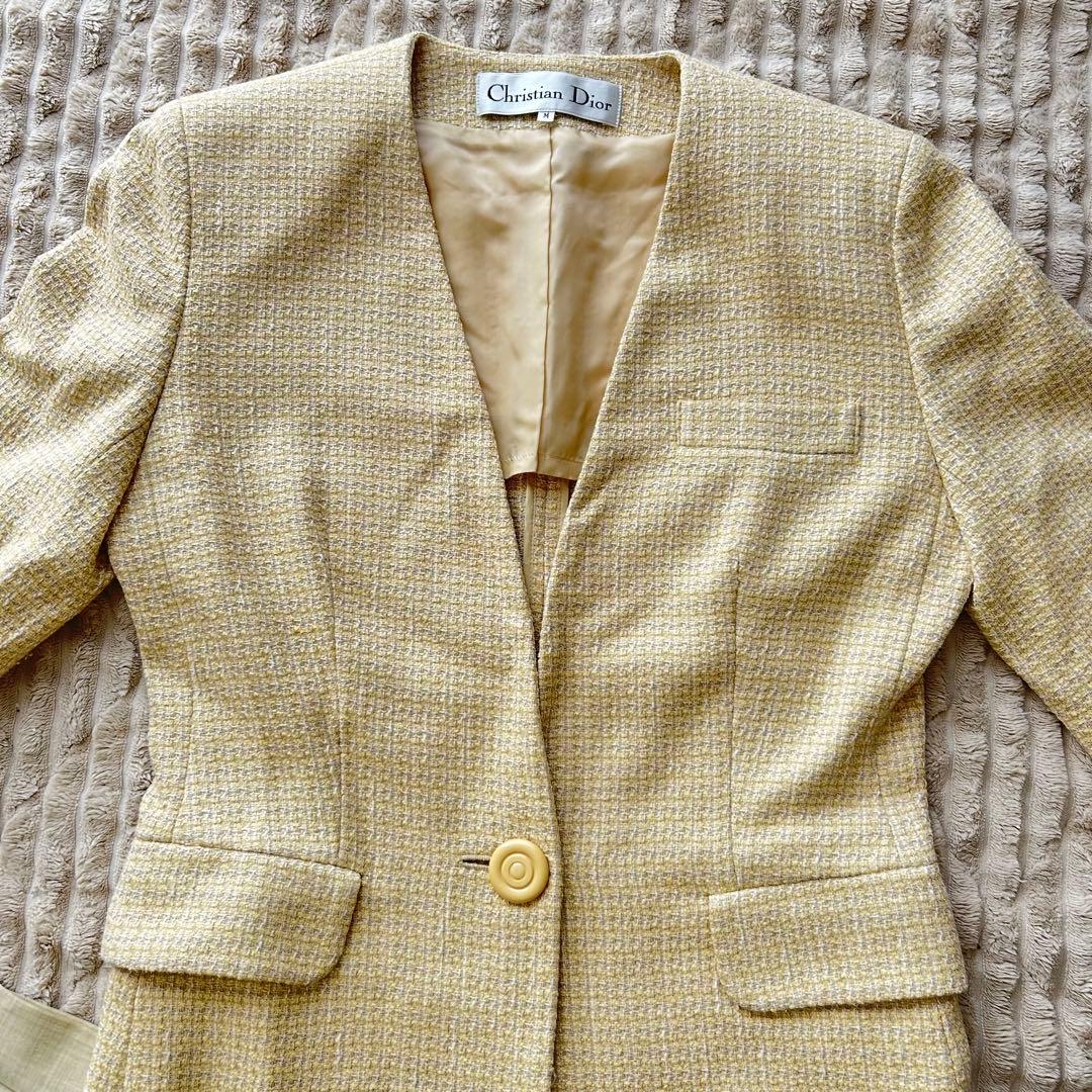 【希少】Dior ディオール M セットアップ フォーマルスーツ ツイード