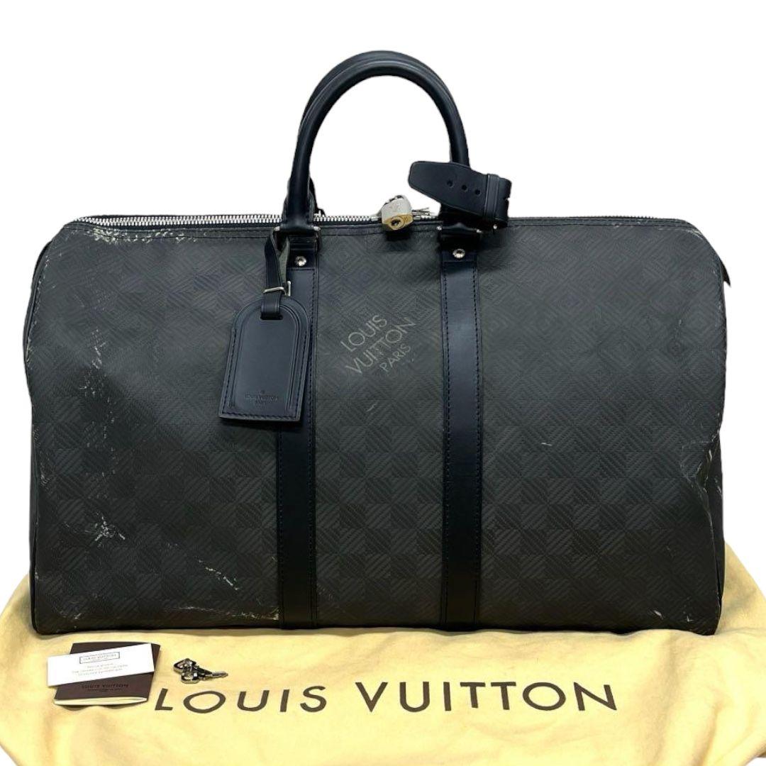 ルイヴィトン キーポル・バンドリエール45 ダミエ カーボン ボストンバッグ