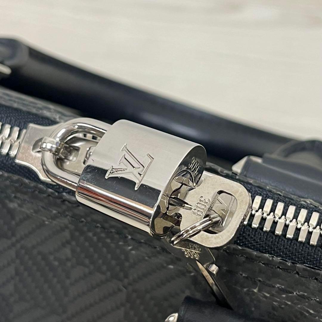 ルイヴィトン キーポル・バンドリエール45 ダミエ カーボン ボストンバッグ